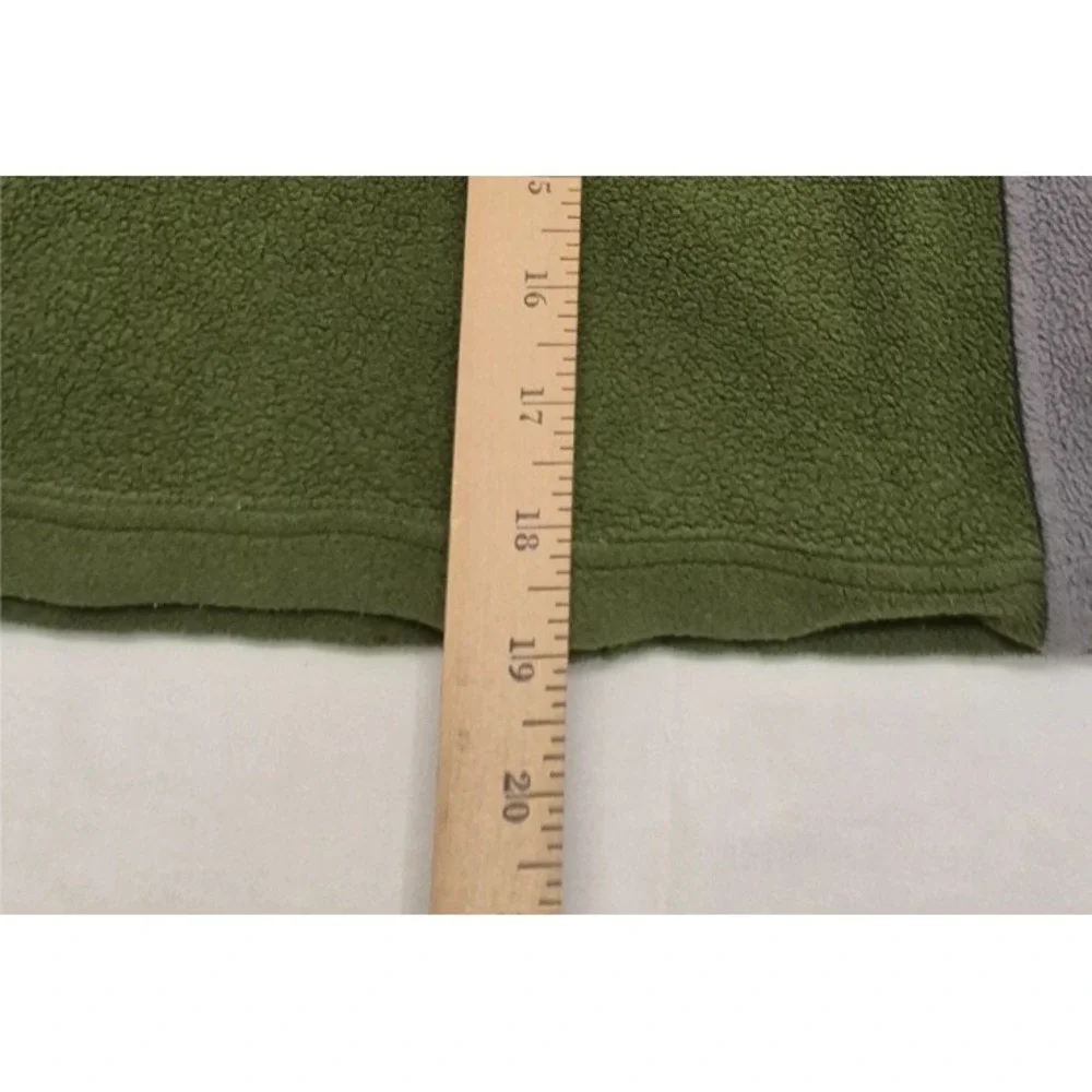North Face Khumbu men's‎ green/gray fleece full zip jacket sz. SM